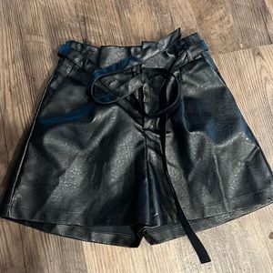 Ladies Faux leather shorts.  NWT